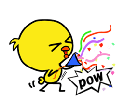 yellow baby bird 2 sticker #6771080