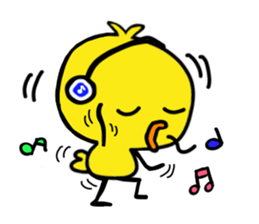 yellow baby bird 2 sticker #6771085