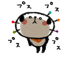 Ear dangling panda sticker #6771497