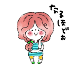 Girl in an island and rabbit sticker #6771715