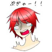 red hair boy sticker #6773012