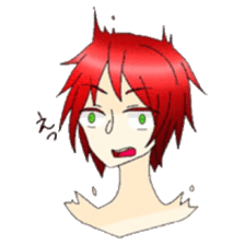 red hair boy sticker #6773013