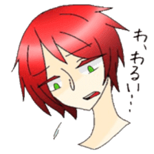 red hair boy sticker #6773031