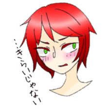 red hair boy sticker #6773037