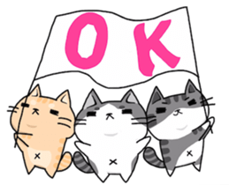 three cats life sticker #6773368