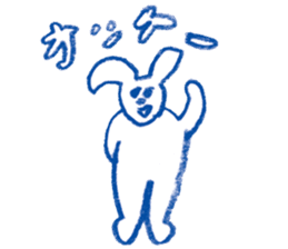 Mr.Blue rabbit sticker #6774577