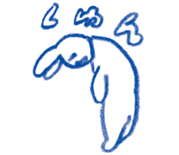 Mr.Blue rabbit sticker #6774584