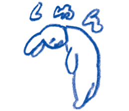 Mr.Blue rabbit sticker #6774584