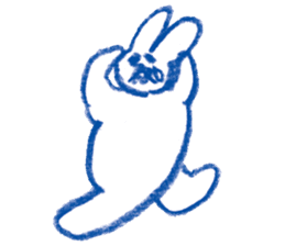 Mr.Blue rabbit sticker #6774590