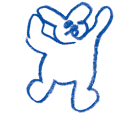 Mr.Blue rabbit sticker #6774598