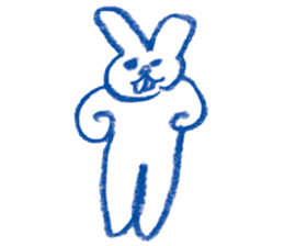 Mr.Blue rabbit sticker #6774602