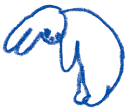 Mr.Blue rabbit sticker #6774603