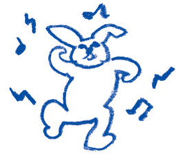 Mr.Blue rabbit sticker #6774606