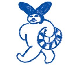 Mr.Blue rabbit sticker #6774607
