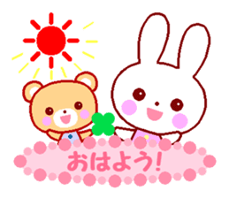 Cute rabbit and friends 1 sticker #6775848