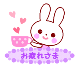 Cute rabbit and friends 1 sticker #6775857