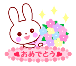 Cute rabbit and friends 1 sticker #6775864
