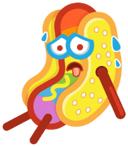 Hot Dog Rainbow sticker #6776250