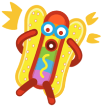 Hot Dog Rainbow sticker #6776254