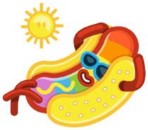 Hot Dog Rainbow sticker #6776255