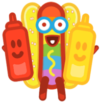 Hot Dog Rainbow sticker #6776257