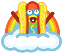 Hot Dog Rainbow sticker #6776263