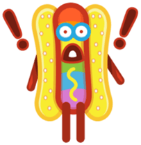 Hot Dog Rainbow sticker #6776268