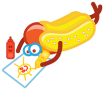 Hot Dog Rainbow sticker #6776270