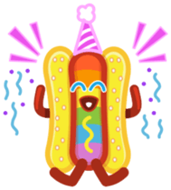 Hot Dog Rainbow sticker #6776272