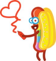 Hot Dog Rainbow sticker #6776275