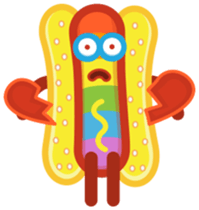 Hot Dog Rainbow sticker #6776277