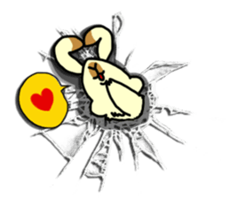 Rabbit in the hole. sticker #6776873