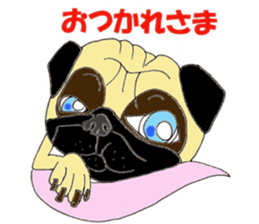 A pug, always and freely. sticker #6777008