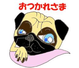 A pug, always and freely. sticker #6777008