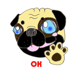 A pug, always and freely. sticker #6777010