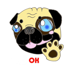 A pug, always and freely. sticker #6777010