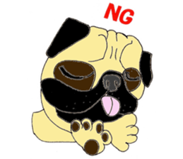 A pug, always and freely. sticker #6777011