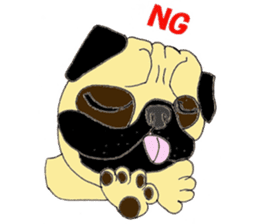 A pug, always and freely. sticker #6777011
