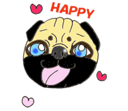 A pug, always and freely. sticker #6777014