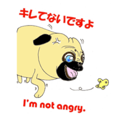 A pug, always and freely. sticker #6777015