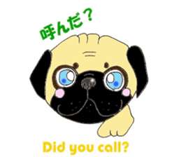 A pug, always and freely. sticker #6777019