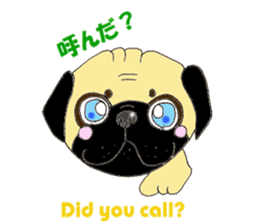 A pug, always and freely. sticker #6777019