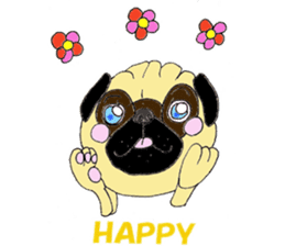 A pug, always and freely. sticker #6777021