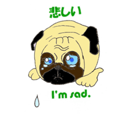 A pug, always and freely. sticker #6777022
