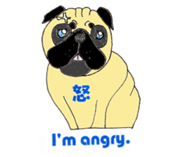 A pug, always and freely. sticker #6777023