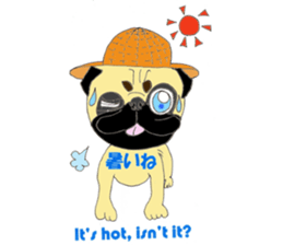 A pug, always and freely. sticker #6777027