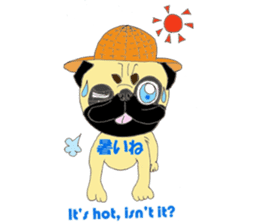 A pug, always and freely. sticker #6777027