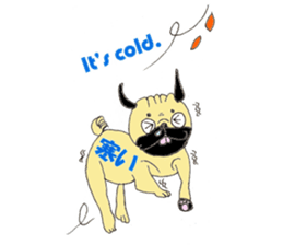 A pug, always and freely. sticker #6777028