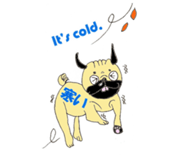 A pug, always and freely. sticker #6777028