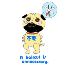 A pug, always and freely. sticker #6777029